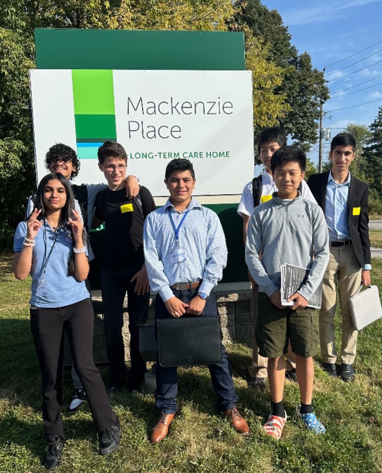 TechWiseTutors volunteers visiting Mackenzie Place Long-Term Care Home